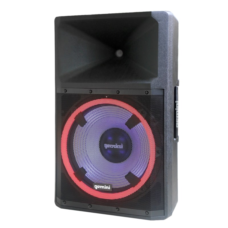Gemini - High Power Bluetooth Party Speaker With Party Lights, Microphone, And Speaker Stand