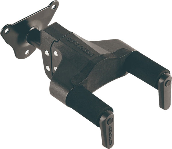 Hercules - AUTO GRIP SYSTEM (AGS) GUITAR HANGER, STEEL WALL MOUNT, SHORT ARM