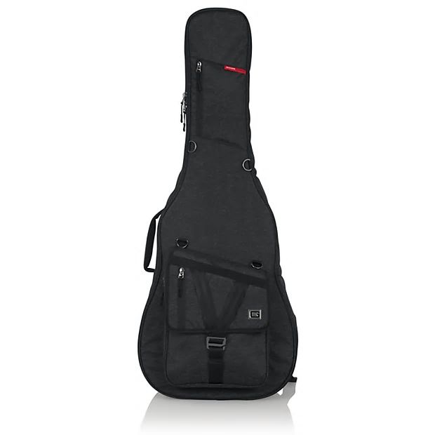 Gator - Transit Series Gig Bag for Acoustic Guitar (Charcoal Black)