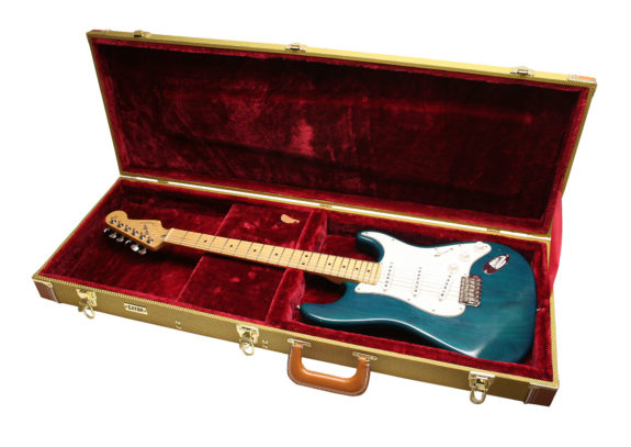 Gator - Deluxe Wood Series Electric Guitar Deluxe Wood Case, Tweed