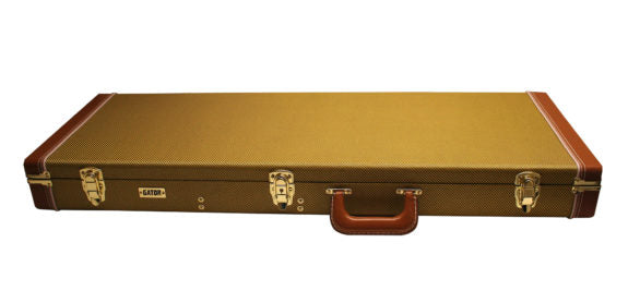 Gator - Deluxe Wood Series Electric Guitar Deluxe Wood Case, Tweed