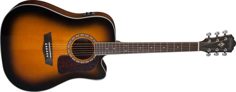 Washburn - Heritage 10 Series Acoustic Cutaway Guitar, Tobacco Burst Gloss
