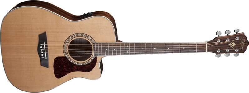 Washburn - 6 String Heritage Series Folk Cutaway Electric Acoustic Solid Cedar Top