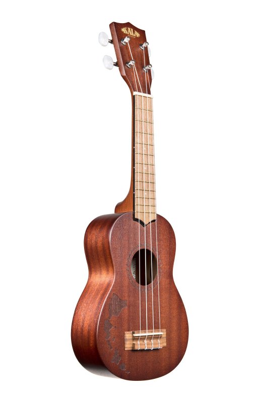 KALA - Satin Mahogany Soprano w/ Hawaiian Islands Ukulele