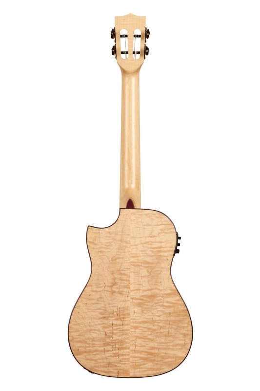 KALA - All Solid Flame Maple Cutaway Baritone Ukulele With EQ & Bag
