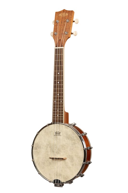 KALA - Natural Mahogany Banjo Concert Ukulele with Bag