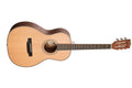 KALA - Solid Cedar Top Parlor Acoustic Guitar With Gig Bag, Satin