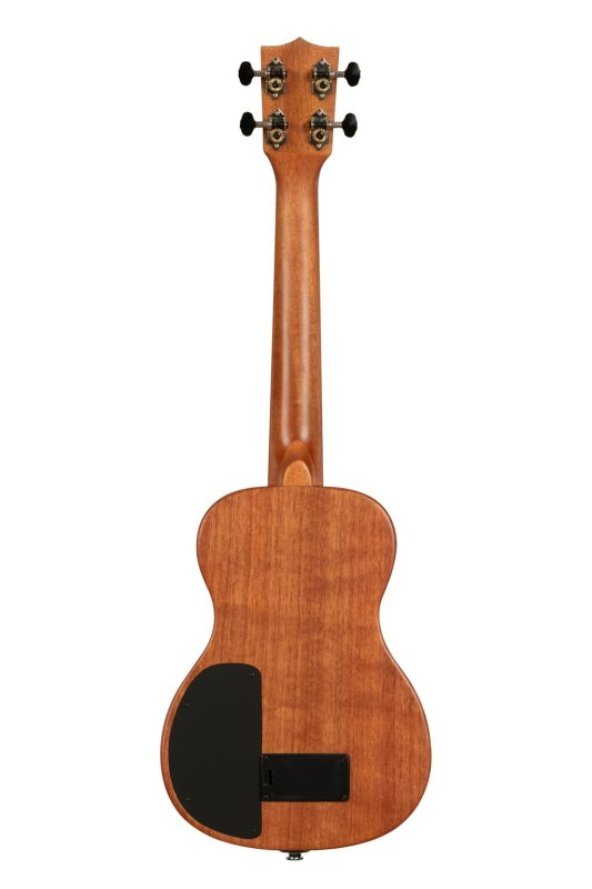 KALA - Solid Body Electric Striped Ebony Tenor Ukulele With Bag