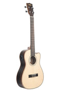 KALA - Solid Spruce Top Striped Ebony Baritone Cutaway w/EQ