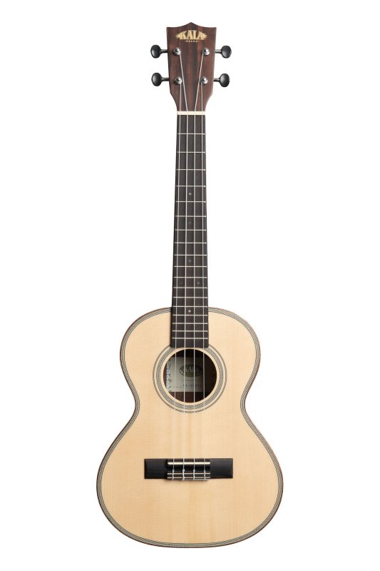 KALA - Solid Spruce Top Striped Ebony Tenor Ukulele