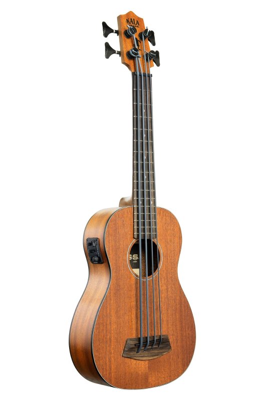 KALA - Laminate Mahogany "The Rumbler" Bass Ukulele With Padded Gig Bag, Natural