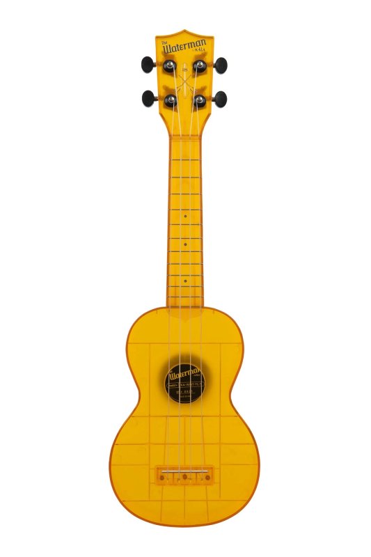KALA - Soprano Waterman Ukulele, Amber Yellow Transparent