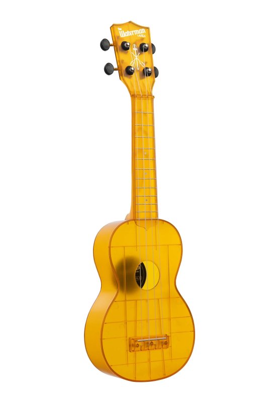 KALA - Soprano Waterman Ukulele, Amber Yellow Transparent