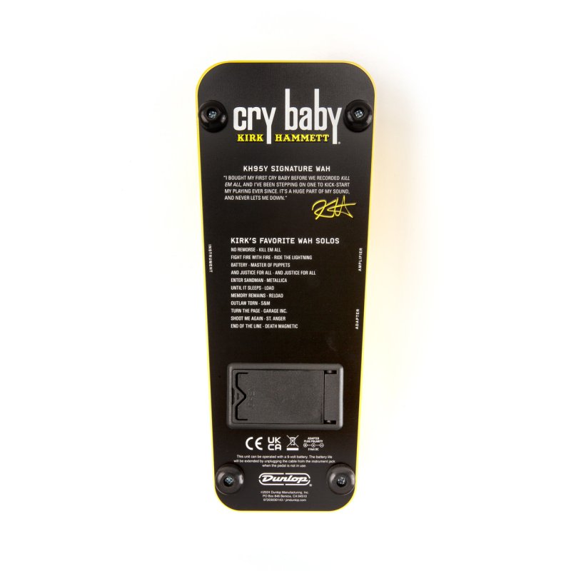 Dunlop - Limited Edition Kirk Hammett Cry Baby Wah Yellow Sparkle Edition Pedal