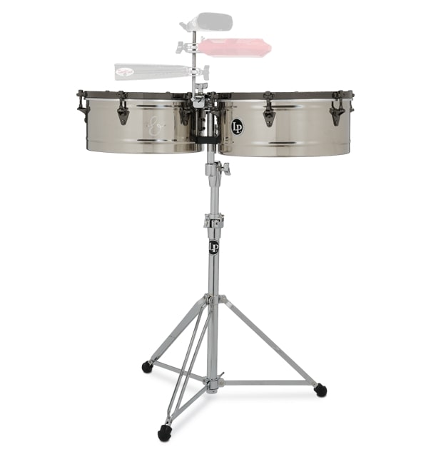 Latin Percussion - 14/15 Steel Black Nickel Hardware Timbales E-class