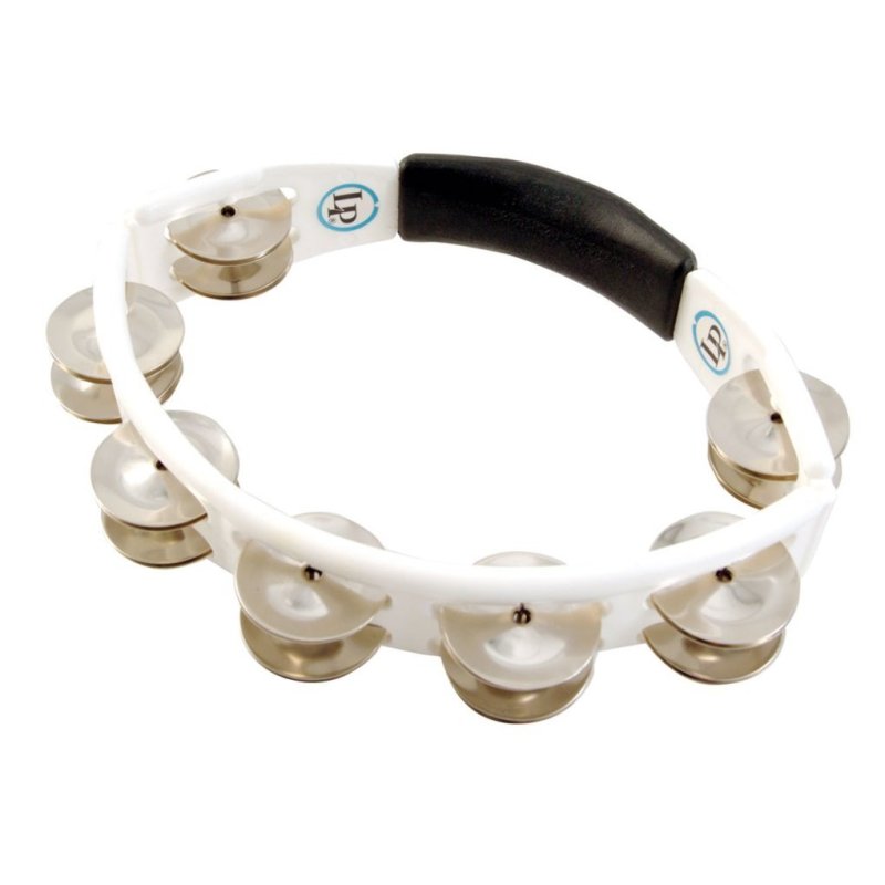 Latin Percussion - Cyclops, Steel Jingles, White, Hand Held Tambourine