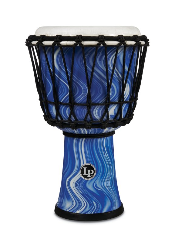 Latin Percussion - World 7" Rope Circle Djembe, Blue Marble