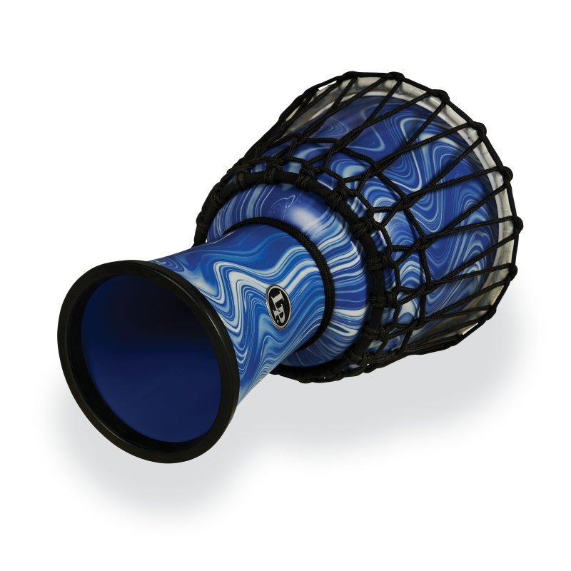 Latin Percussion - World 7" Rope Circle Djembe, Blue Marble