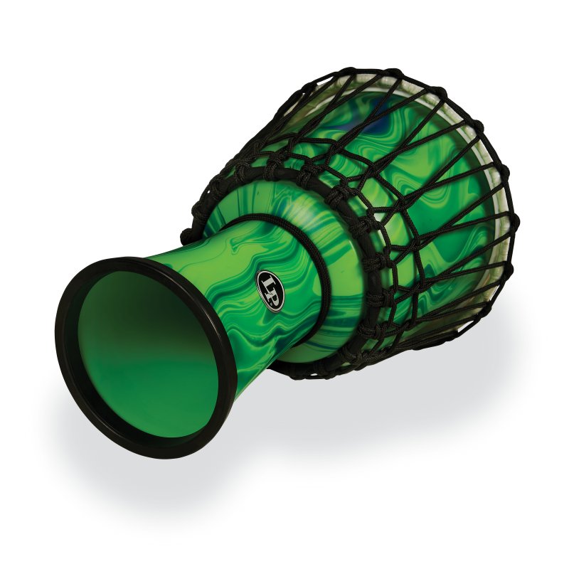 Latin Percussion - World 7" Rope Circle Djembe, Green Marble