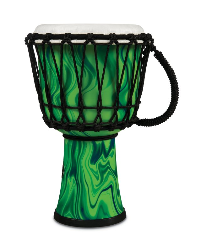 Latin Percussion - World 7" Rope Circle Djembe, Green Marble