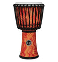 Latin Percussion - 10 Inch Rope Tuned Circle Djembe With Perfect-pitch Head, Orange Marble