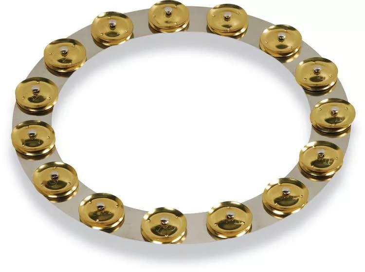 Latin Percussion - 14-inch Tambo-ring - Stainless Steel with Brass Jingles