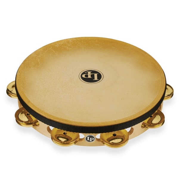 Latin Percussion - Pro 10" Single Row Headed Tambourine - Brass