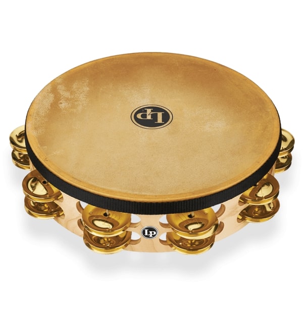 Latin Percussion - Pro 10" Double Row Headed Tambourine - Brass
