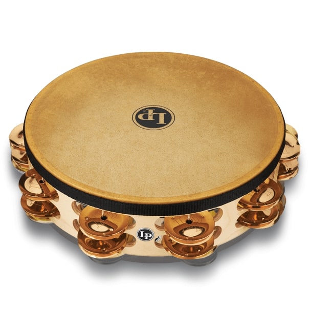 Latin Percussion - Pro 10" Double Row Headed Tambourine - Bronze