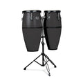 Latin Percussion - 10" & 11" Conga Set With Double Conga Stand, Onyx