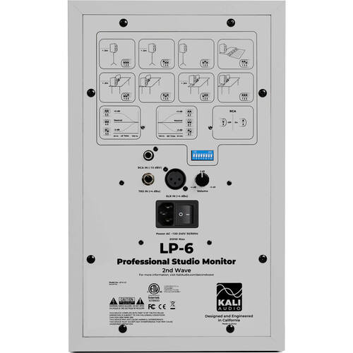 Kali Audio - 2-Way 6.5" Powered Studio Monitor, White (Single)