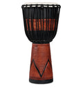 Latin Percussion - World Beat Wood Art Large Djembe, Black / Brown