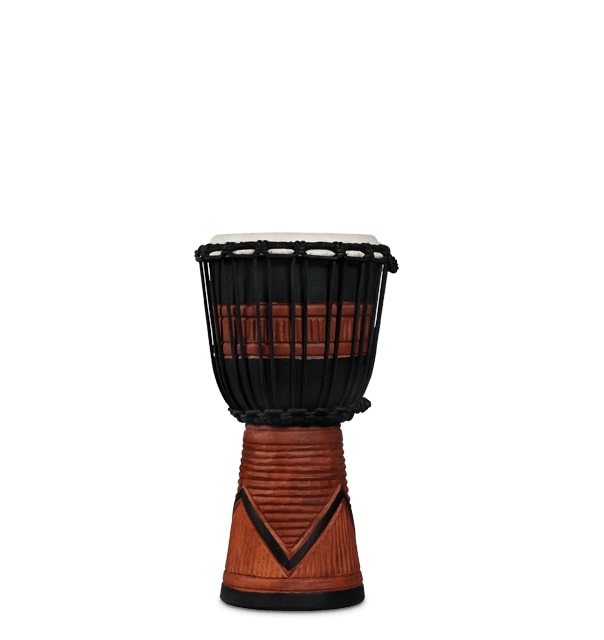 Latin Percussion - World Beat Wood Art Small Djembe, Black
