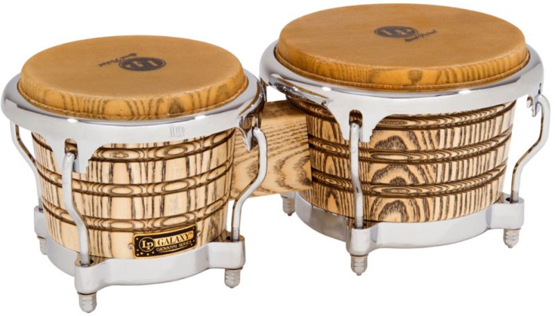 Latin Percussion - Galaxy Giovanni Signature Bongos Natural/Chrome