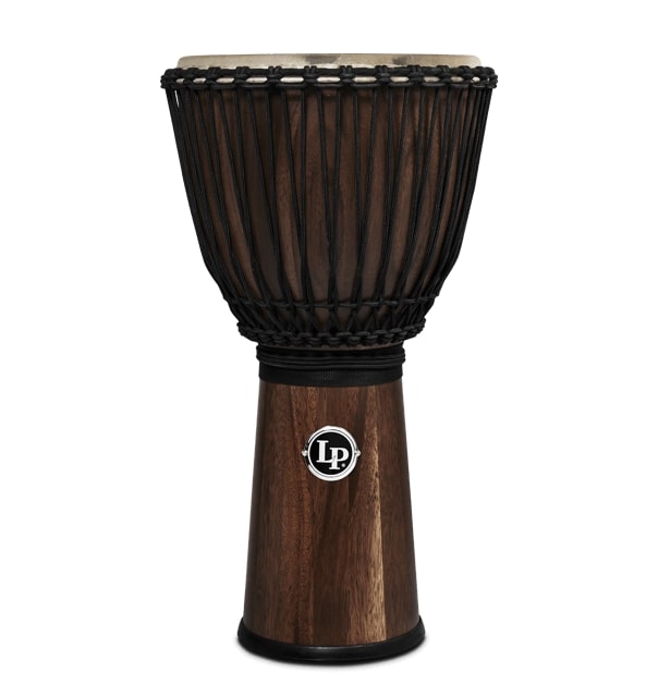 Latin Percussion - 12 1/2-inch Rope Tuned Siam Walnut Djembe