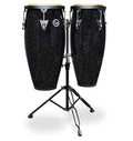 Latin Percussion - Aspire Santana 10" And 11" Black Magic Conga Set With Double Stand