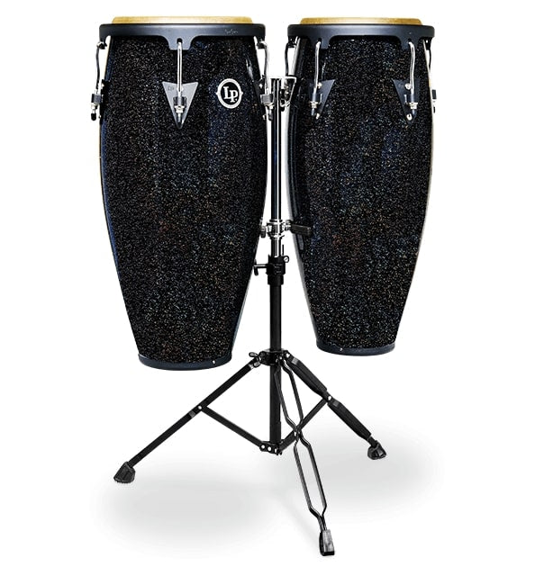 Latin Percussion - Aspire Santana 10" And 11" Black Magic Conga Set With Double Stand
