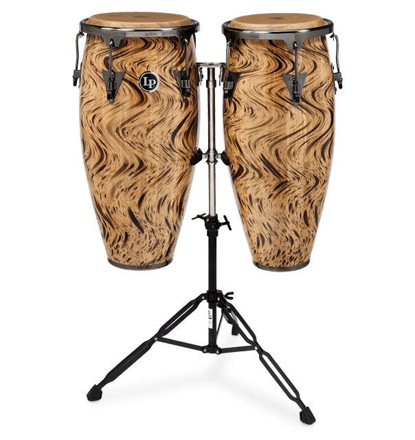 Latin Percussion - Aspire 10" And 11" Conga Set With Stand, Havana Café