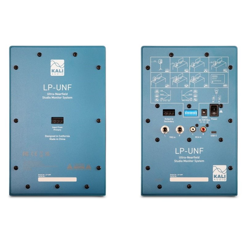 Kali Audio - 4.5" Ultra Nearfield Monitor System With Bluetooth, Blue (Pair)