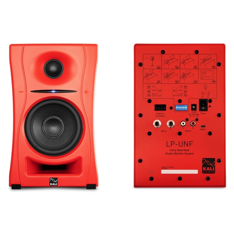 Kali Audio - 4.5" Ultra Nearfield Monitor System With Bluetooth, Red (Pair)