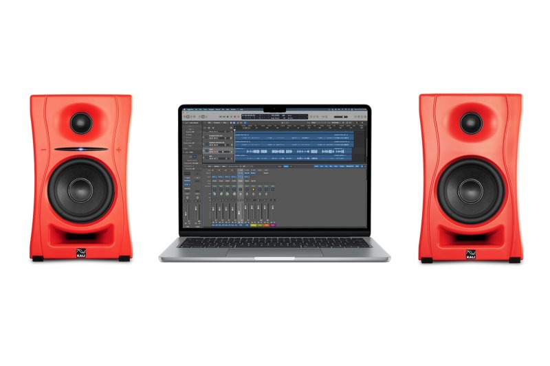 Kali Audio - 4.5" Ultra Nearfield Monitor System With Bluetooth, Red (Pair)