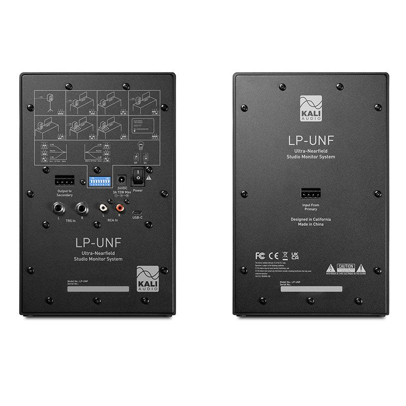 Kali Audio - 4.5" Ultra Nearfield Monitor System With Bluetooth, Black (Pair)