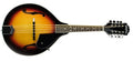 Washburn - A Style Mandolin Pack with Spruce Top, Maple Back and Sides, 20 Frets, Maple Neck, Tobacco Sunburst