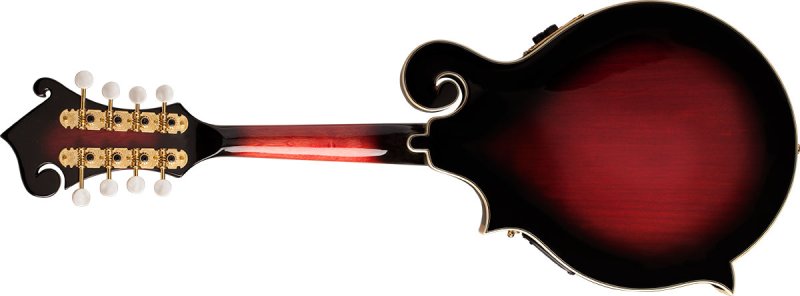 Washburn - Acoustic-electric Mandolin with Solid Spruce Top, Solid Maple Back and Sides - Transparent Wine Red