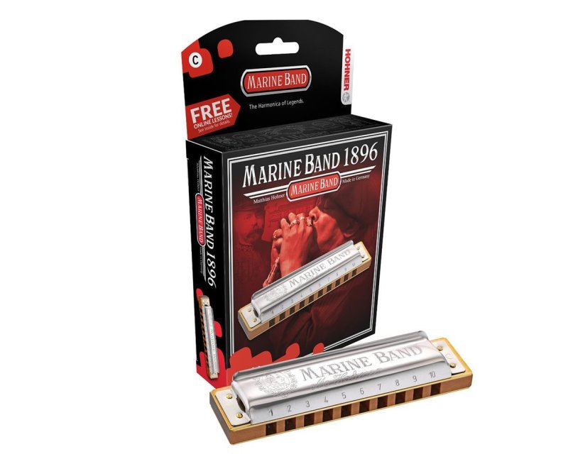 Hohner - Marine Band 1896 Classic Harmonica in B Key