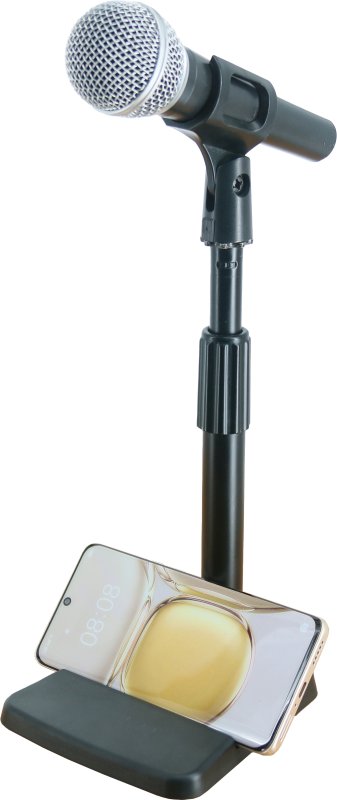 Profile - Desktop Mic Stand with Support Slot for Smart Phone or