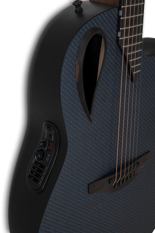 Ovation - Mid-Depth Contour Cutaway Acoustic/Electric Guitar With Case, NWT Blue Reflection