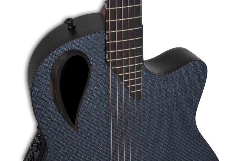 Ovation - Mid-Depth Contour Cutaway Acoustic/Electric Guitar With Case, NWT Blue Reflection