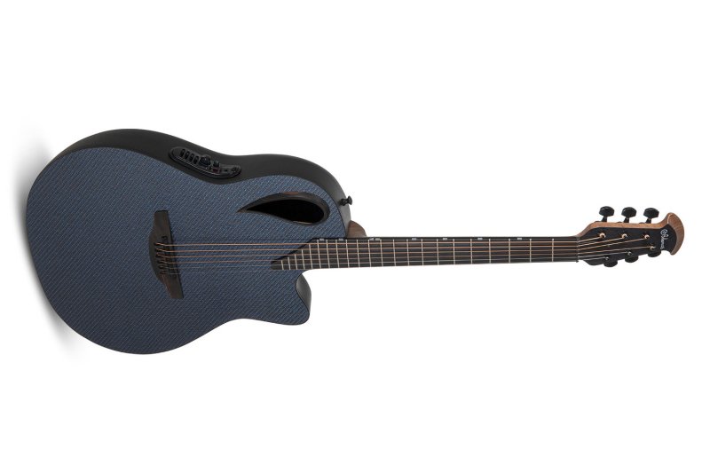 Ovation - Mid-Depth Contour Cutaway Acoustic/Electric Guitar With Case, NWT Blue Reflection
