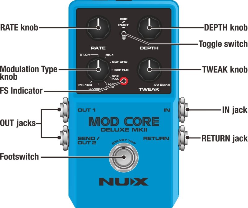 NUX - Modulation Effects Pedal With 8 Modes